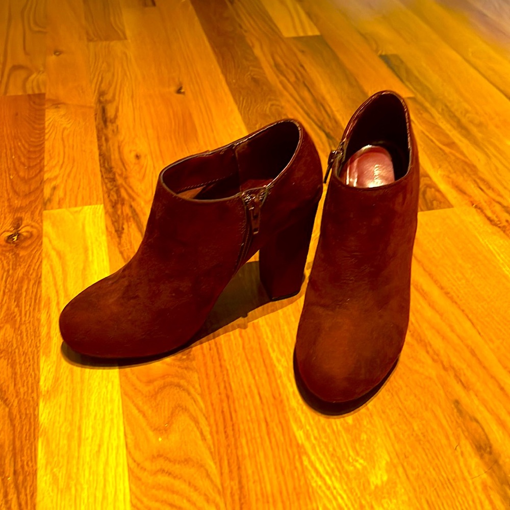 Nine West Maroon, Suede Bootie